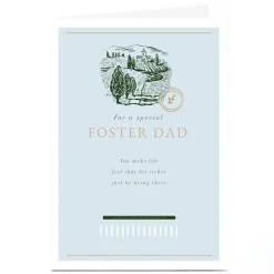 Discount Personalised Father's Day Card - Just By Being There, Foster Dad Father's Day