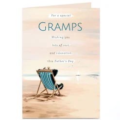 Card Factory Personalised Father's Day Card - Rest And Relaxation, Gramps
