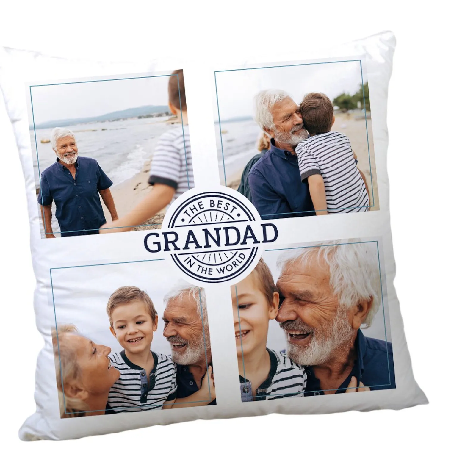Card Factory Personalised Father's Day Photo Cushion - The Best In The World