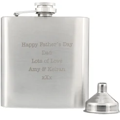 Online Personalised Father's Day Stainless Steel Hip Flask Gifts For Him