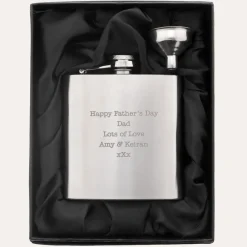 Online Personalised Father's Day Stainless Steel Hip Flask Gifts For Him
