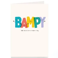 Clearance Personalised Father's Day Card - Bampy, With Lots of Love Father's Day