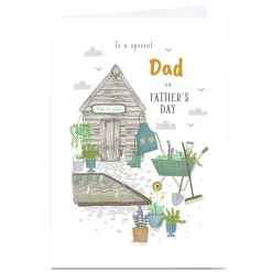 Card Factory Personalised Father's Day Card - Garden Shed, Dad