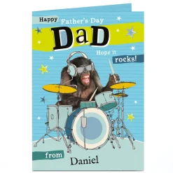 Card Factory Personalised Father's Day Card - Hope It Rocks