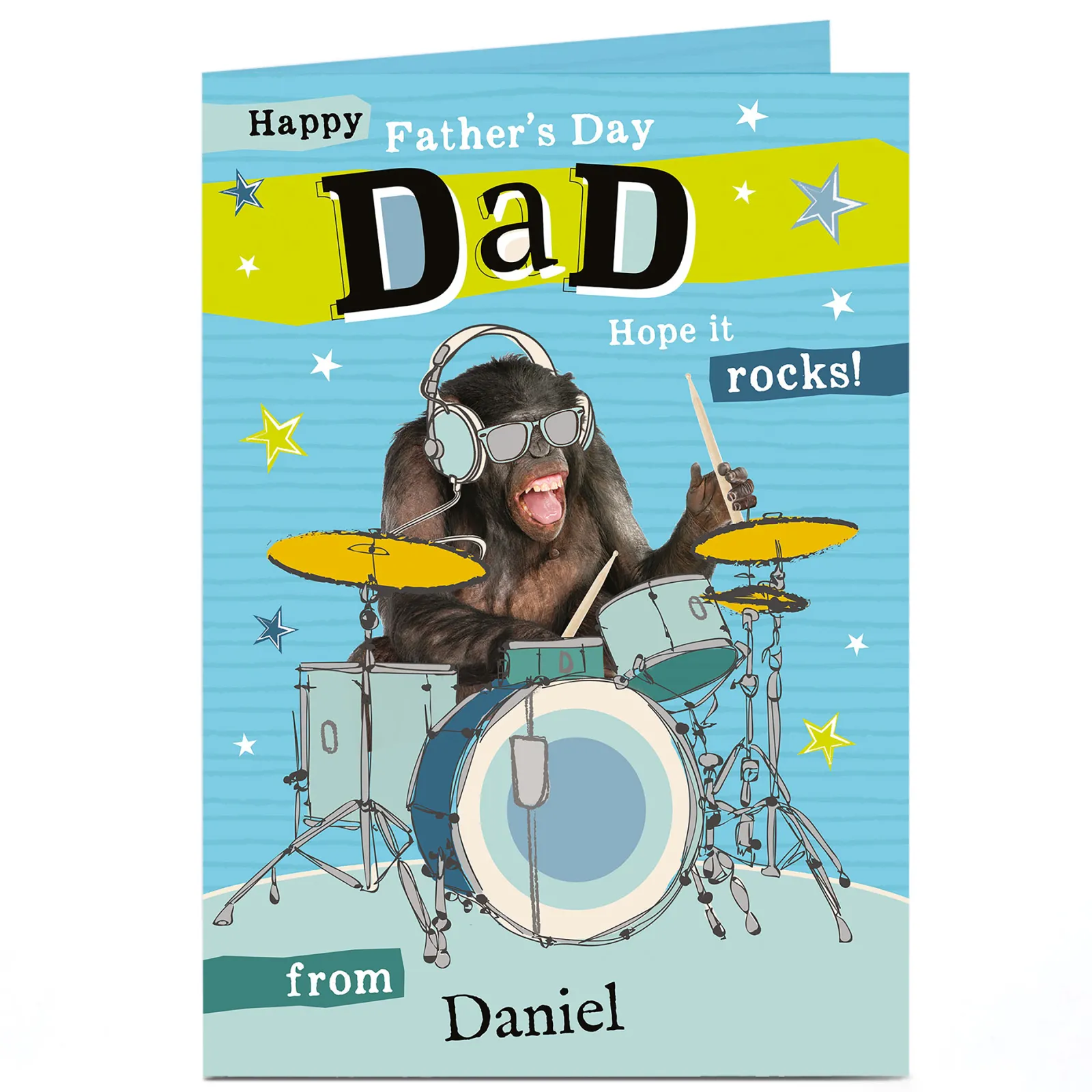 Card Factory Personalised Father's Day Card - Hope It Rocks