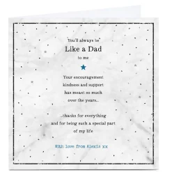 Clearance Personalised Father's Day Card - Like A Dad To Me Father's Day