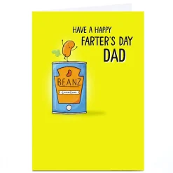 Outlet Personalised Father's Day Card -Happy Farter's Day Card Dad Father's Day|Funny