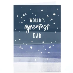 Outlet Personalised Father's Day Card - World's Greatest Dad Stars Father's Day