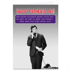 Card Factory Personalised Father's Day Card - Nuisance Calls