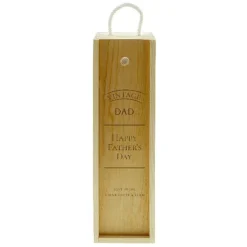 Online Personalised Father's Day Wine Box - Vintage Happy Father's Day Personalised Engraved Gifts|Engraved Gifts