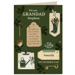 Best Personalised Father's Day Card - Gardening Equipment Father's Day
