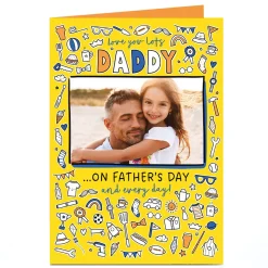 Card Factory Personalised Father's Day Card Photo Card - Love you lots Daddy