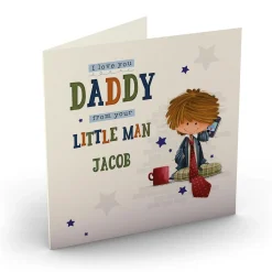Card Factory Personalised Father's Day Card - From Your Little Man