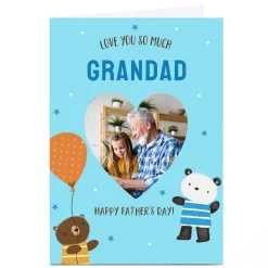 Best Personalised Father's Day Photo Card - Love you so Much Father's Day|Photo