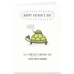 New Personalised Father's Day Card - Turtlely Awesome Father's Day|Funny