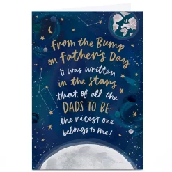 Clearance Personalised Father's Day Card - From The Bump, Moon Father's Day
