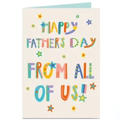 Card Factory Personalised Father's Day Card - From All Of Us Stars