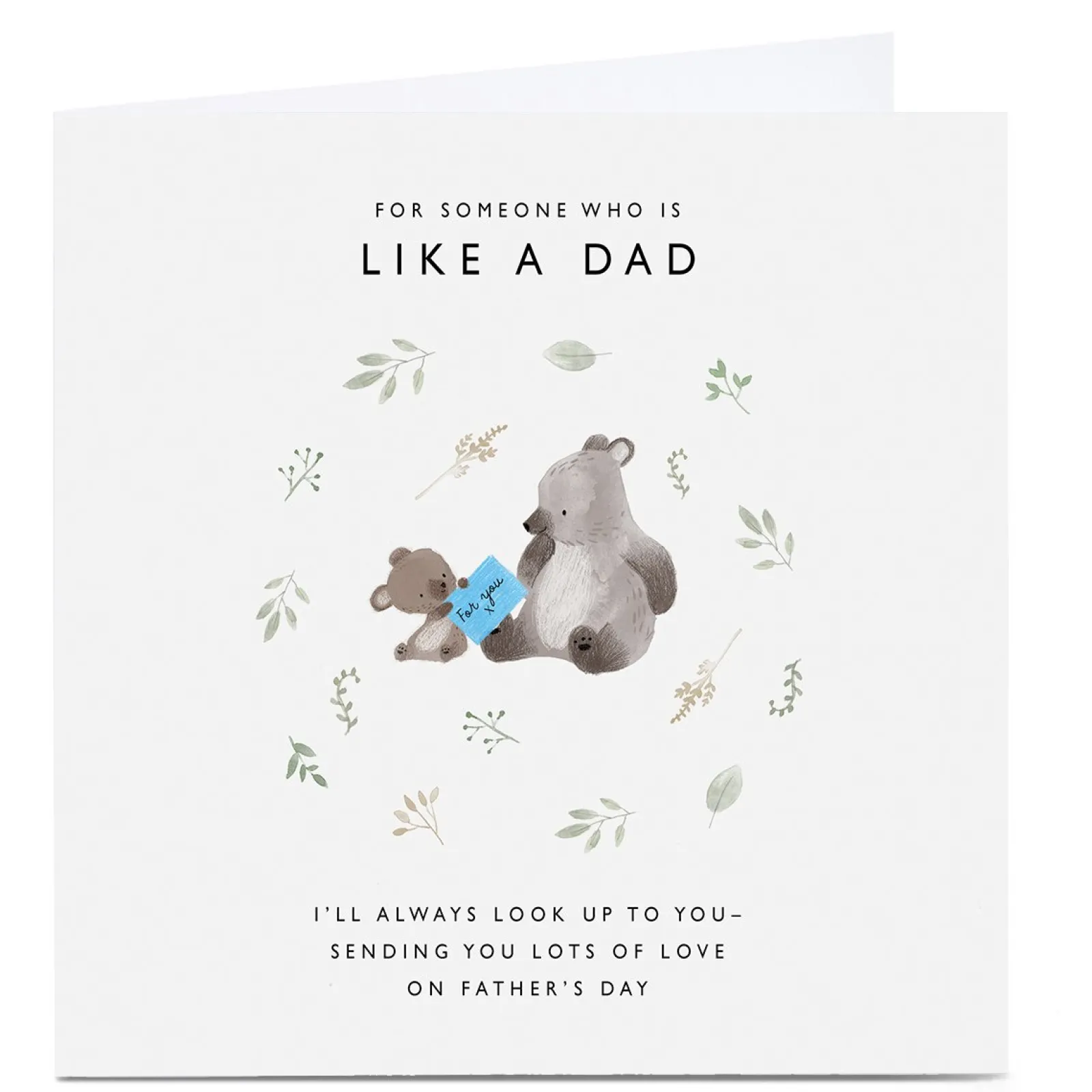 Outlet Personalised Father's Day Card - Like a Dad, Bears Father's Day
