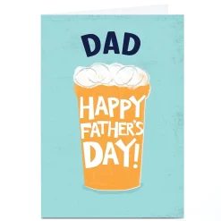 Outlet Personalised Father's Day Card - Dad Beer Father's Day