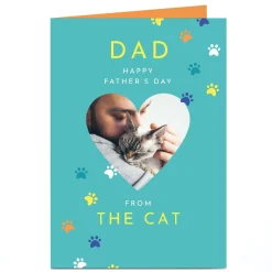 Online Personalised Father's Day Card - Heart 1 Photo upload from Cat Father's Day|Photo