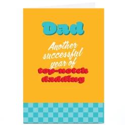 Card Factory Personalised Father's Day Card - Top-notch Dadding