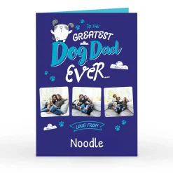 Sale Personalised Father's Day Photo Card - Greatest Dog Dad Ever Father's Day|Photo