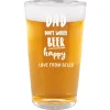 Card Factory Personalised Father's Day Pint Glass - Don't Worry Beer Happy