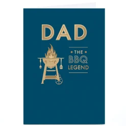 Discount Personalised Father's Day Card - BBQ Legend, Dad Father's Day