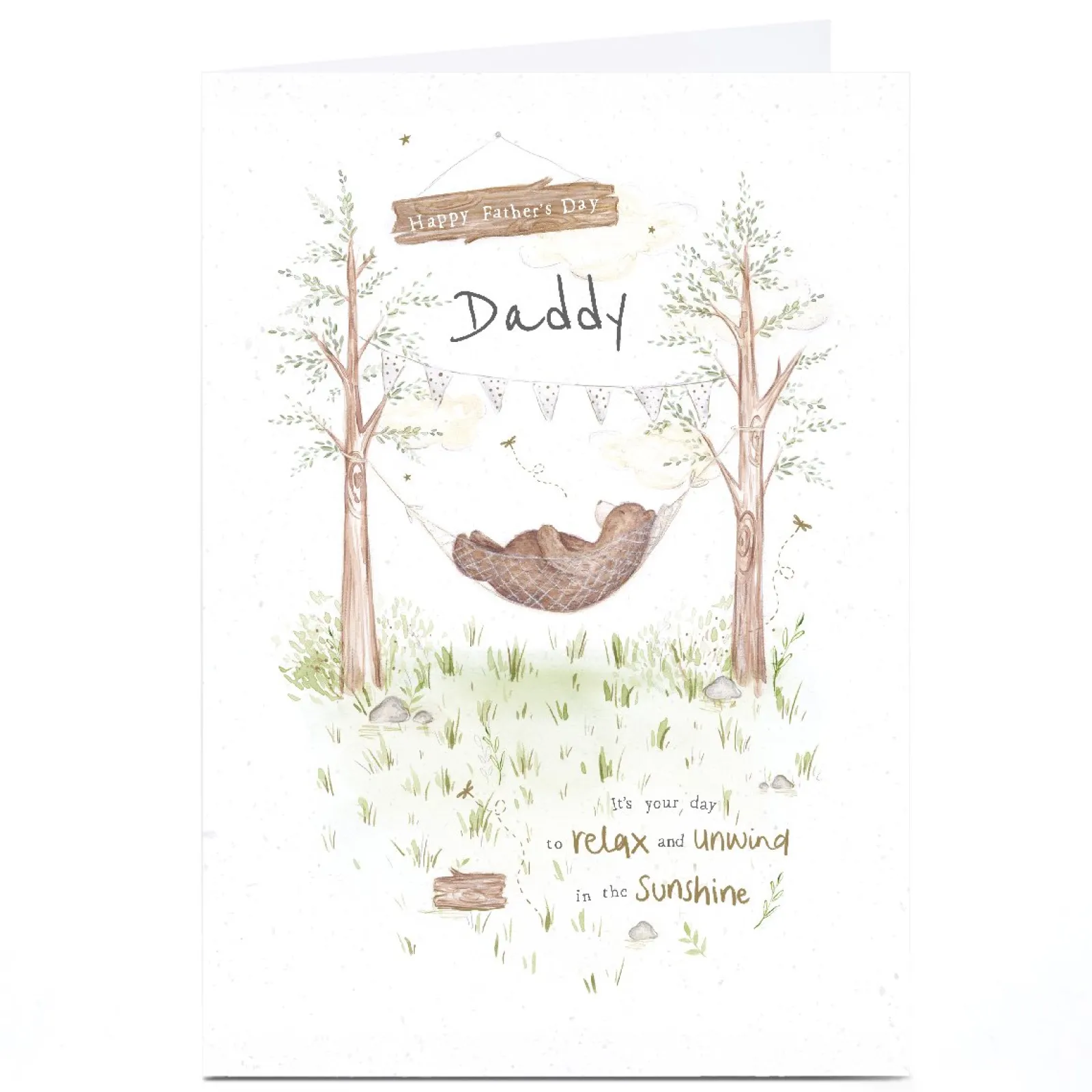 Card Factory Personalised Father's Day Card - Daddy bear Card
