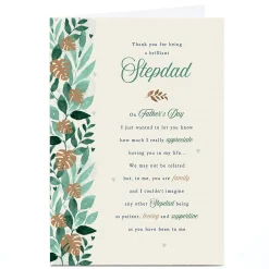 Outlet Personalised Father's Day Card - Brilliant Stepdad Thank You Father's Day