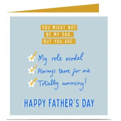 Clearance Personalised Father's Day Card - You Might Not Be By Dad But Father's Day