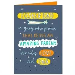 Card Factory Personalised Father's Day Card - Foster Dad Amazing Parent