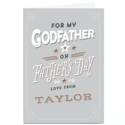 Card Factory Personalised Father's Day Card - For My Godfather