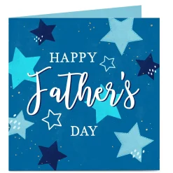 Card Factory Personalised Father's Day Card - Blue Stars