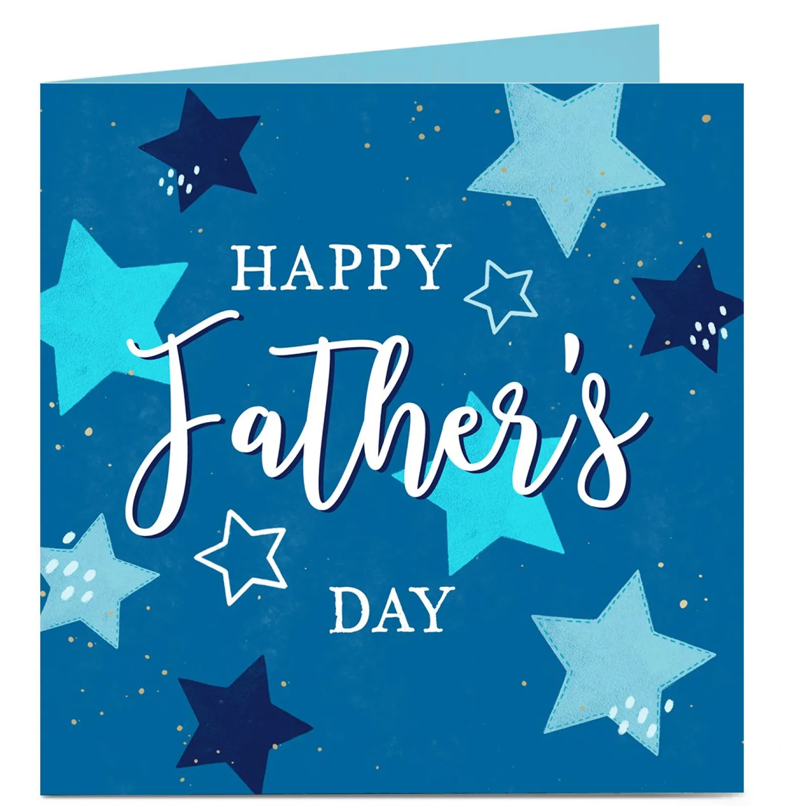 Card Factory Personalised Father's Day Card - Blue Stars