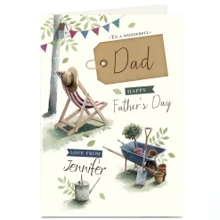 Discount Personalised Father's Day Card - Gardening Dad Father's Day