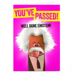Card Factory Personalised Finger Quips Congratulations Card - Well Done Einstein