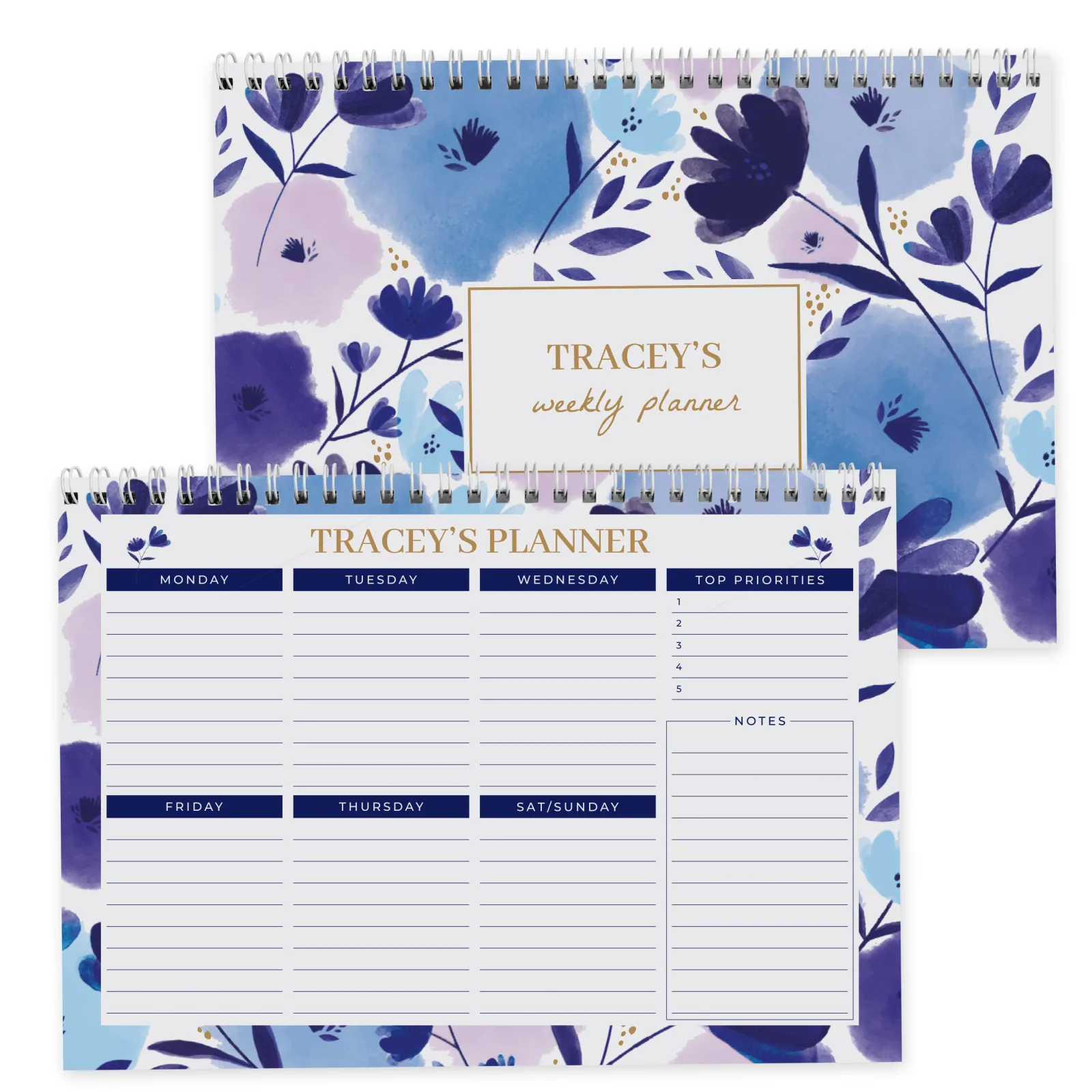 Card Factory Personalised Floral A4 Weekly Planner