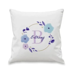 Card Factory Personalised Floral Initial Cushion