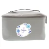 Card Factory Personalised Floral Initial Grey Make Up Case