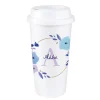 Card Factory Personalised Floral Initial Travel Cup