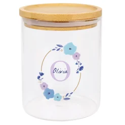 Card Factory Personalised Floral Initial Storage Jar