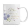 Card Factory Personalised Floral Nan Mug