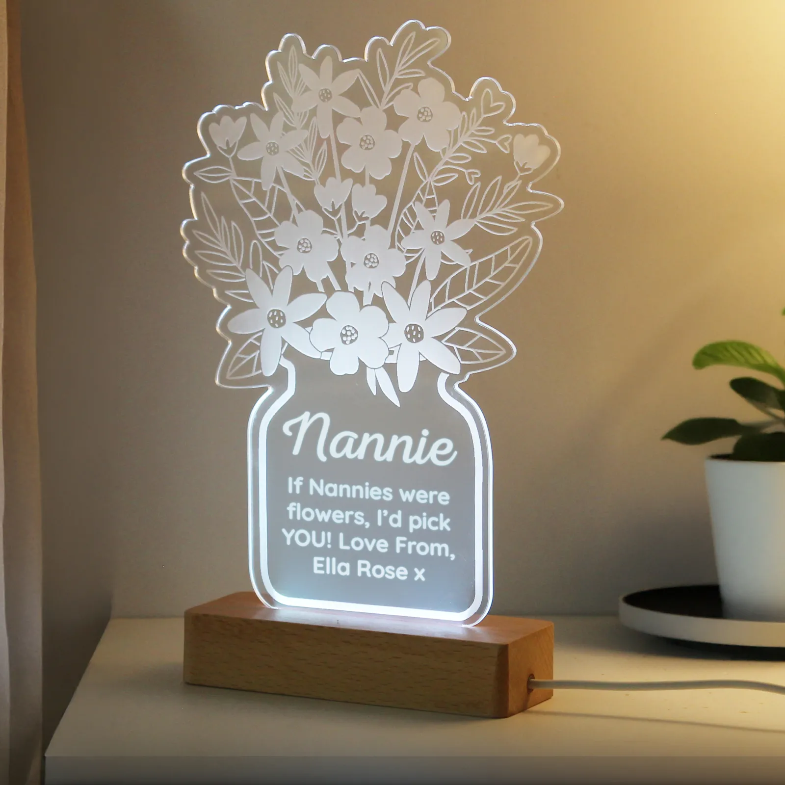 New Personalised Flower Vase LED Light Personalised Canvas & Wall Art|Photo Prints & Wall Art