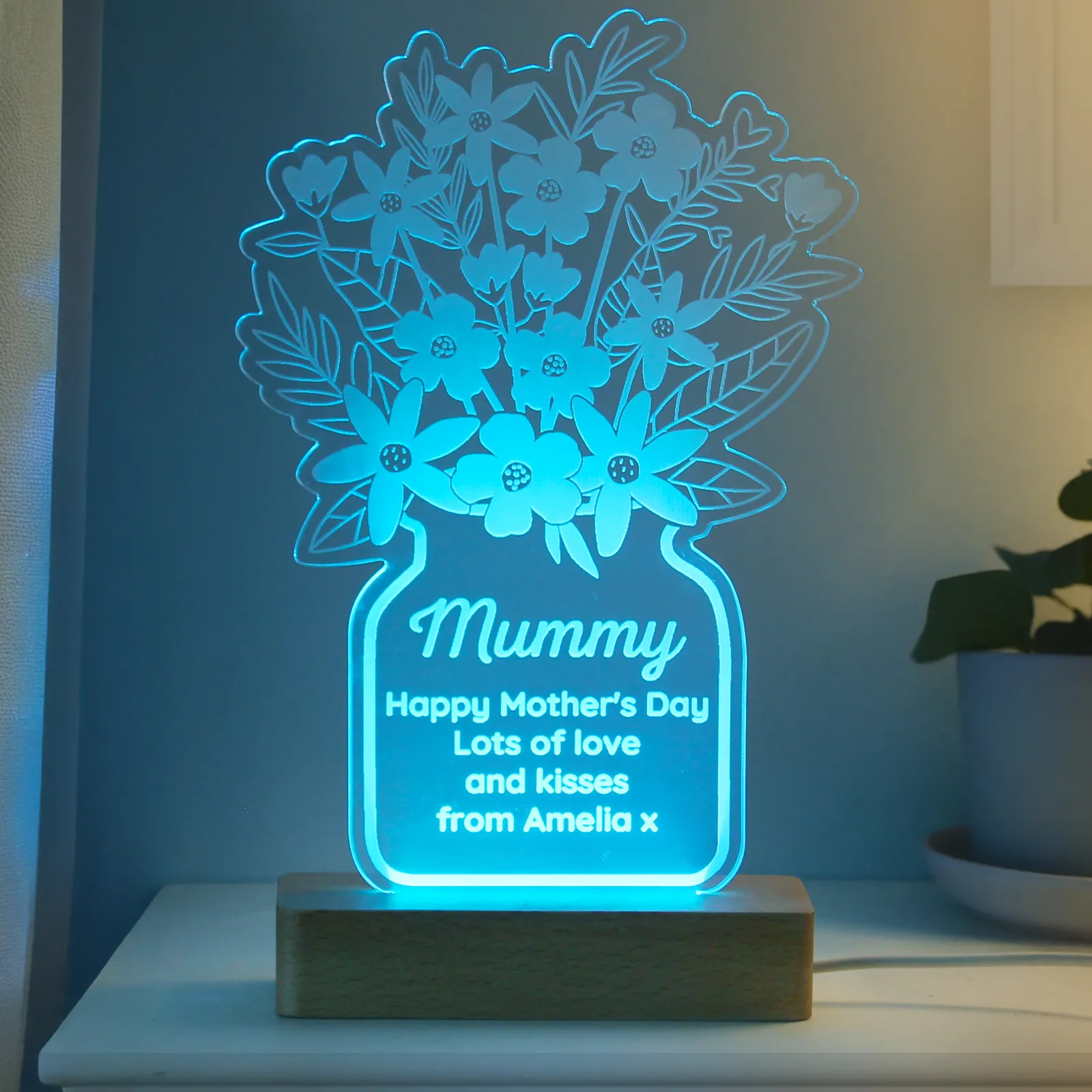 New Personalised Flower Vase LED Light Personalised Canvas & Wall Art|Photo Prints & Wall Art