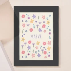 Kids Card Factory Personalised Flowers Framed Print