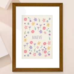 Kids Card Factory Personalised Flowers Framed Print