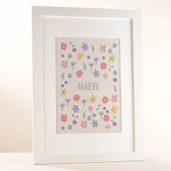 Kids Card Factory Personalised Flowers Framed Print