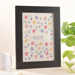 Kids Card Factory Personalised Flowers Framed Print