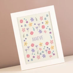 Kids Card Factory Personalised Flowers Framed Print